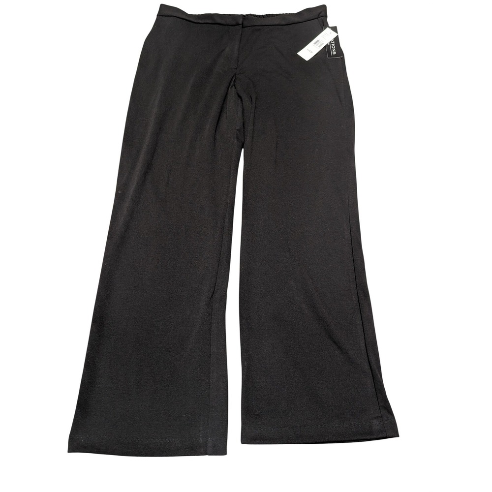 Notations Woman Black Wide Leg Dress Pants‎ Plus Size 2X NWT  Elastic Waist